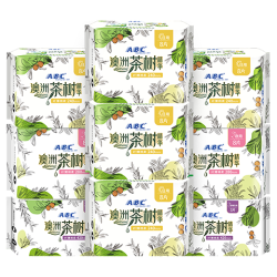 ABC 澳洲茶树精华超薄透气日夜卫生巾套装京东自营姨妈巾9包62片