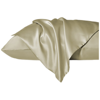 然牌100S纯棉枕套一对 简约纯色 轻奢质感枕头套  橄榄绿 48*74cm