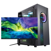 领睿 24核64G内存 台式电脑主机 RTX4060独显 GT730独显  E5-