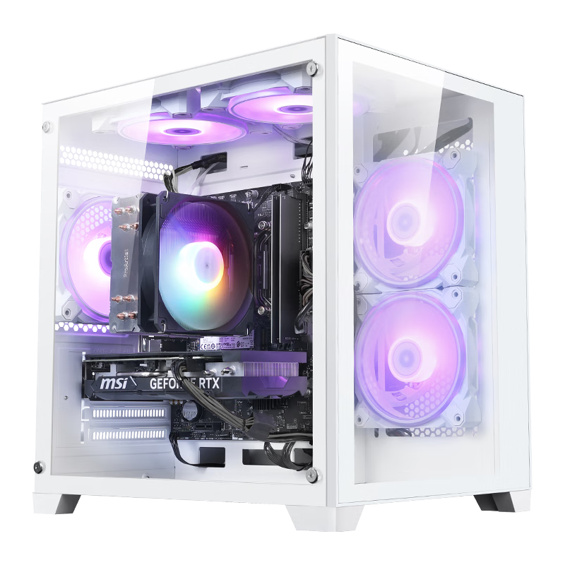 MLOONG 名龙堂 灵龙 13代i5组装电脑台式主机i5-13400f/RTX 4060Ti 8G