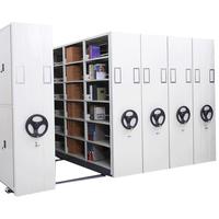 ZHONGWEI 中伟 密集架手摇式移动档案柜文件资料架钢制轨道密集架 一列8组每立方单价 单组尺寸900mm*2300mm*560mm