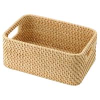 無印良品 MUJI   藤编附提手盒子 原色