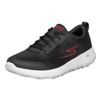 SKECHERS 斯凯奇 男士轻质绑带柔软轻便健步鞋54640 黑色/BLK 44
