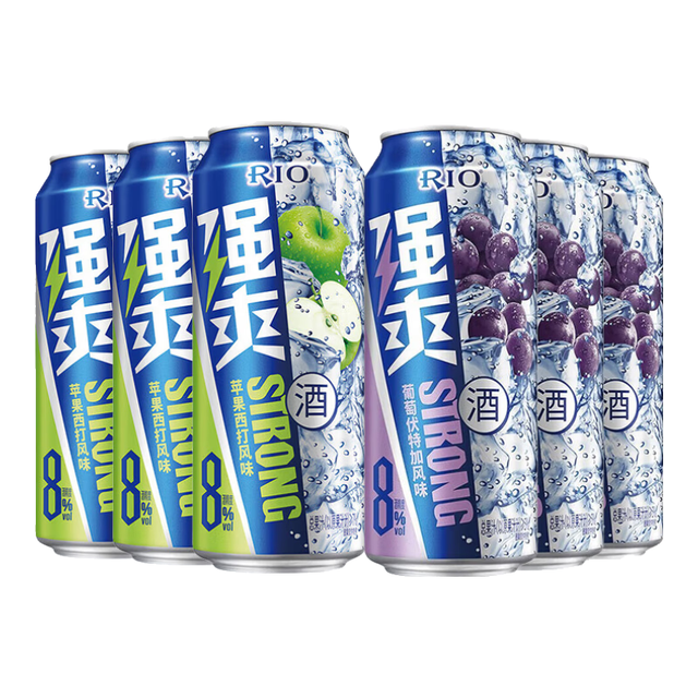88VIP：锐澳 强爽系列 水果口味 330ml*6罐 8%Vol.