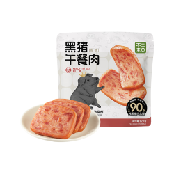 不二宝贝 儿童黑猪午餐肉无蔗糖 儿童宝宝零食搭配宝宝罐头120g单独6片