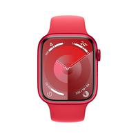 Apple 苹果 Watch Series 9 智能手表 GPS+蜂窝网络款 45mm 红色铝金属表壳 红色橡胶表带 S/M MRYF3CH/A