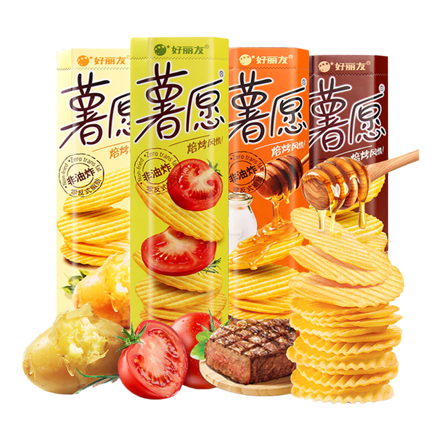 好丽友 薯愿薯片 番茄味 104g*1盒