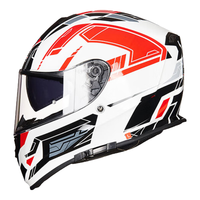 Tanked Racing 坦克 T127 摩托车头盔 刀锋红款 白色 L码