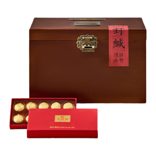 五芳斋 高端实木粽子礼盒装2430g人参燕窝黄芪阿胶黑松露18粽1普洱茶叶 五芳典藏2430g