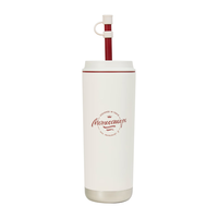 MOMOCONCEPT 保温杯车载便携水杯316不锈钢手持咖啡/饮品吸管杯620mL 纯白奶油 620ml