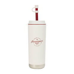 MOMOCONCEPT 保温杯车载便携水杯316不锈钢手持咖啡/饮品吸管杯620mL 纯白奶油 620ml
