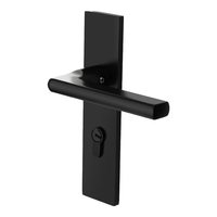 GUTE 固特 黑色磁吸门锁室内卧室分体锁静音房门锁现代简约实木门锁把手通用型锁具 8205（静音双舌镇店款）