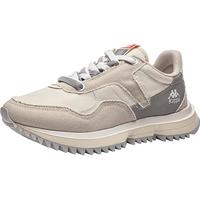 KAPPA卡帕男鞋运动鞋男2024春季男士复古老爹鞋轻便透气休闲鞋子男 冬日白/银器灰 41