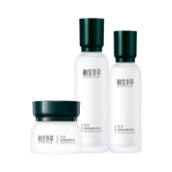 相宜本草 百合高保湿润养修护护肤套装礼盒 150ml 120g 50g 15g