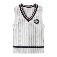 马骑顿（MQD）男女款长袖线衫秋冬款儿童针织衫毛衣 浅灰 180