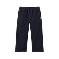 马骑顿（MQD）女童25春季学院风休闲百搭中大童宽松阔腿裤牛仔裤 原牛仔色 140