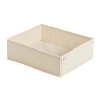 DREX 几仓家居 几仓DREX布艺棉麻收纳箱抽屉内衣袜子收纳盒3只组合装(1M+1L+1XL) M号1+L号1+XL号1