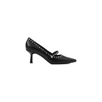 CHARLES&KEITH23冬季小方头铆钉高跟鞋玛丽珍鞋女CK1-61720168
