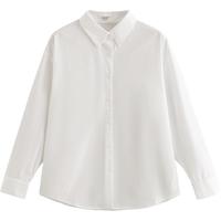 茵曼 法式通勤抗皱长袖衬衫女2025春季舒适百搭气质白衬衣上衣