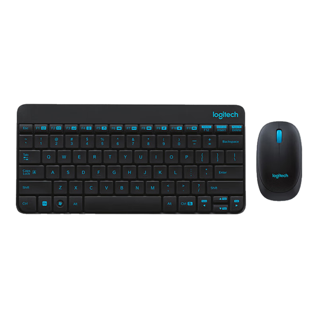 罗技 MK245 Nano 2.4G无线键鼠套装 黑色 无光