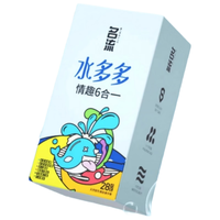 名流避孕套超薄水多多情趣6合一28只+入珠2个螺纹大颗粒中号成人用品