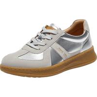 Bata休闲鞋女2024秋季商场通勤百搭厚底德训板鞋WRVA6CM4 灰色 34