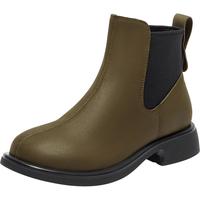 限尺码：百思图 秋冬款保暖时尚简约时装靴粗跟女短靴