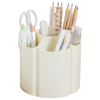 金隆兴旋转笔筒6格大容量多功能化妆笔收纳盒办公笔桶桌面简约笔架 ☘️360°旋转笔筒