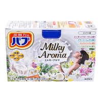花王（KAO）花王入浴剂 碳酸气泡温泉泡澡浴盐 舒缓花香果香 乳白色花香 12枚入 4种香型 【缓解疲劳/弱酸性】
