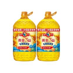 多力 黄金3益葵花籽油4L*2 一级压榨食用油 高品质营养升级款