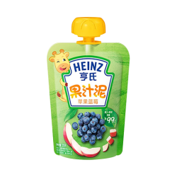 亨氏 乐维滋系列 果泥 3段 苹果蓝莓味 120g