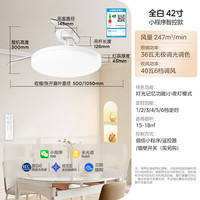 美的(Midea)风扇灯一体餐厅吊扇灯led卧室客厅灯白光护眼42寸36W熟睡风包安装