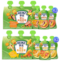 亨氏 宝宝辅食  安心肉泥+海洋鱼泥 4组（口味随机）