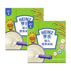 亨氏 婴幼儿原味米粉400g*2宝宝辅食高铁营养米糊原味米粉6月+