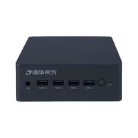 清华同方 N100迷你mini主机/商玑E300台式机电脑商务办公游戏设计商用 N100/无内存/无硬盘/无系统 主机+23.8英寸显示器