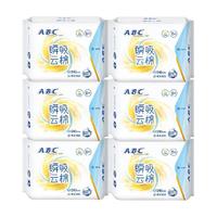 88VIP:ABC 卫生巾姨妈巾云感瞬吸极薄护翼日用组合48片