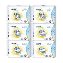 ABC 卫生巾姨妈巾 48片 云感瞬吸极薄护翼日用组合