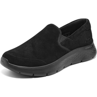 斯凯奇Skechers轻量缓震运动健步鞋一脚蹬反皮毛保暖216497 BBK 41