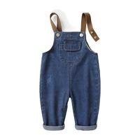 婴儿衣服牛仔背带裤长裤子春装春秋儿童男童女宝宝小童幼儿Y7568