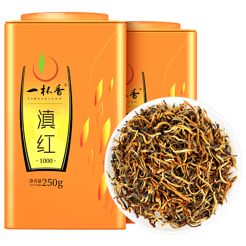 一杯香茶叶红茶滇红金芽云南蜜香型500g2024新茶礼盒装古树自己喝 蜜香云南滇红500g