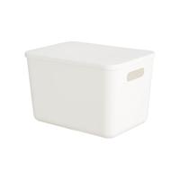 京东京造 收纳盒(带盖、大号、2个、白色)