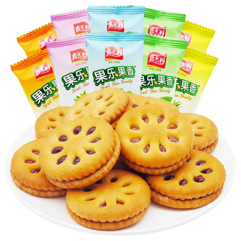 嘉士利 夹心果酱饼干 混合口味 500g