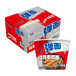 今麦郎 红烧牛肉面 12桶送10袋海带丝