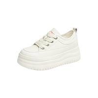 红蜻蜓 RED DRAGONFLY女鞋2024秋季厚底小白鞋百搭舒适女单鞋出行女休闲鞋WTB34061 米色 40