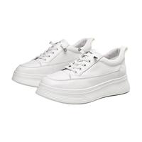 【头层牛皮】百搭小白鞋厚底增高显瘦免系带板鞋女休闲鞋女鞋