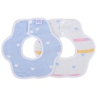 Kissbaby Miracle婴儿口水巾围嘴宝宝吃饭新生儿防吐奶6层纱布围兜 兔子