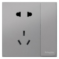 Schneider Electric 施耐德电气 皓呈系列 A3T15_10US_PG_C1 一开五孔插座 薄雾灰