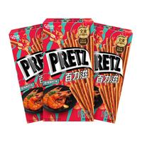 glico 格力高 百力滋 装饰饼干 微辣鲜虾味 65g*3盒