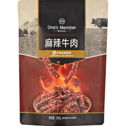 麻辣牛肉 川味肉干肉脯不添加大豆蛋白 260g 袋装 麻辣味