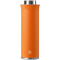 清水（SHIMIZU）316不锈钢保温杯男士水杯老白茶焖茶杯茶水分离泡茶杯便携车载 活力橙 420ml